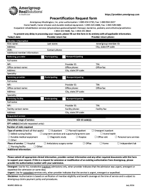 Precertification Form