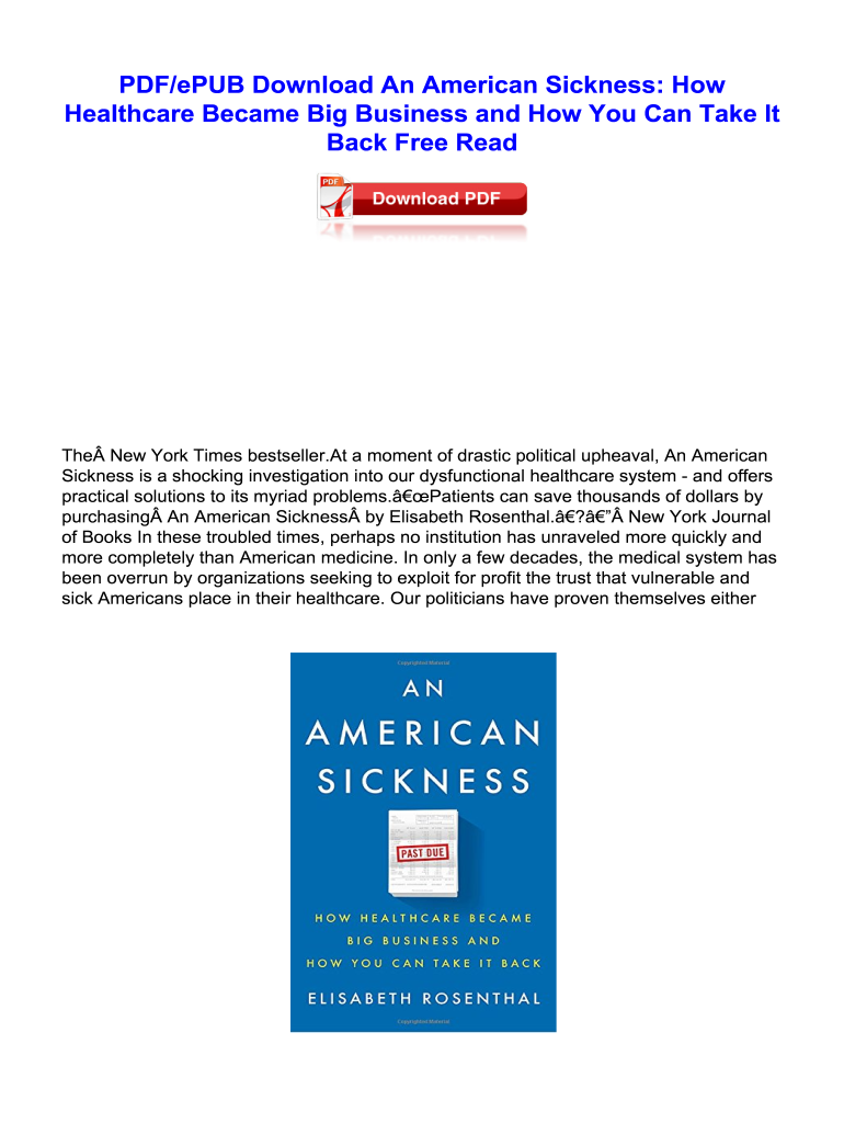 An American Sickness PDF  Form