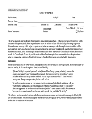 CMS 20049 Family Interview  Form