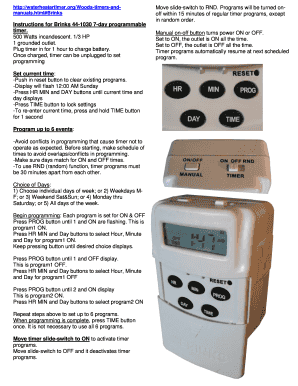 Brinks 44 1030 Instruction Manual  Form