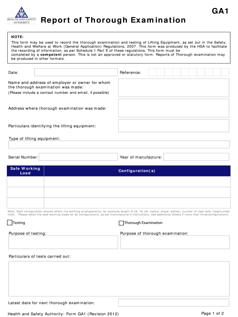  Ga1 Form 2012-2024