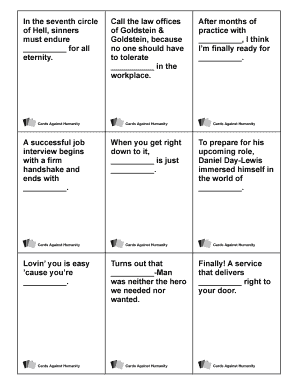 Cards Against PDF - Fill Out and Sign Printable PDF Template | signNow