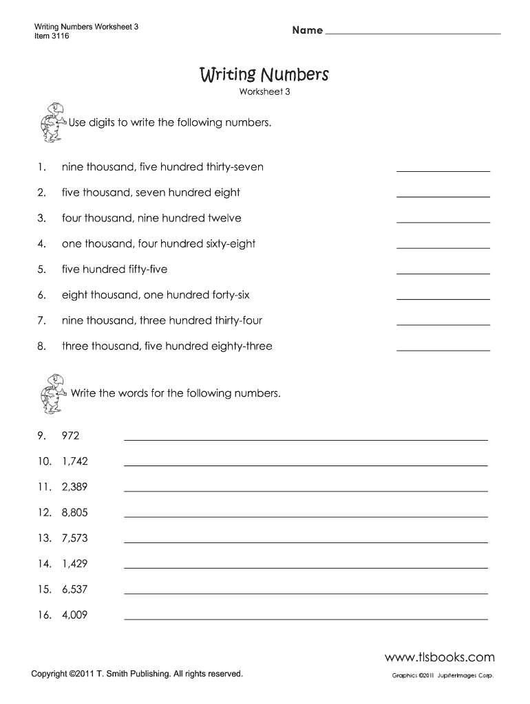 Writing Numbers Worksheets 3 5 Students Will Write Numbers with Digits and Words  Form