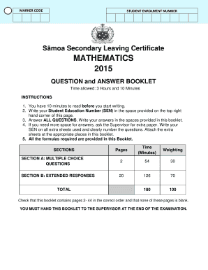Mesc Samoa Exam Papers  Form