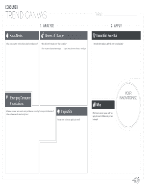 Consumer Trend Canvas Template  Form