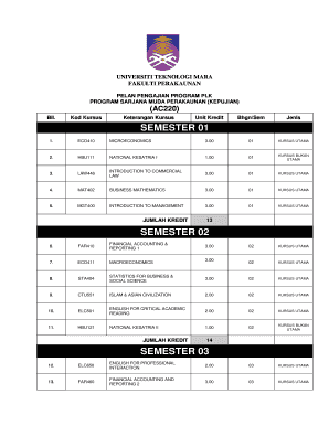 Pelan Pengajian  Form