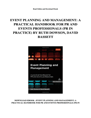 Event Management Handbook PDF  Form