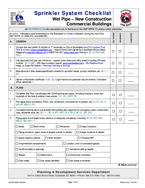 Irrigation Checklist Template  Form