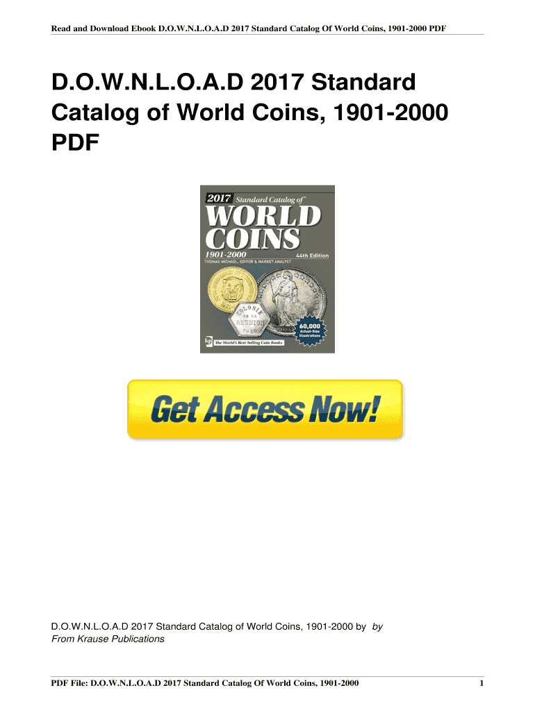 World Coins PDF  Form