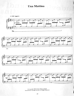 Klaviernoten Una Mattina PDF  Form
