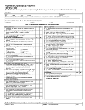  Note This Form is to Be Filled Out by the Patient and Parent Prior to Seeing the Physician 2016-2024
