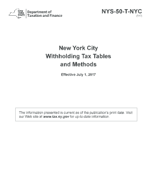New York City Withholding Tax  Form