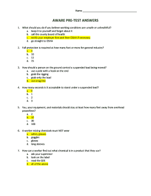 Osha 10 Practice Test PDF  Form