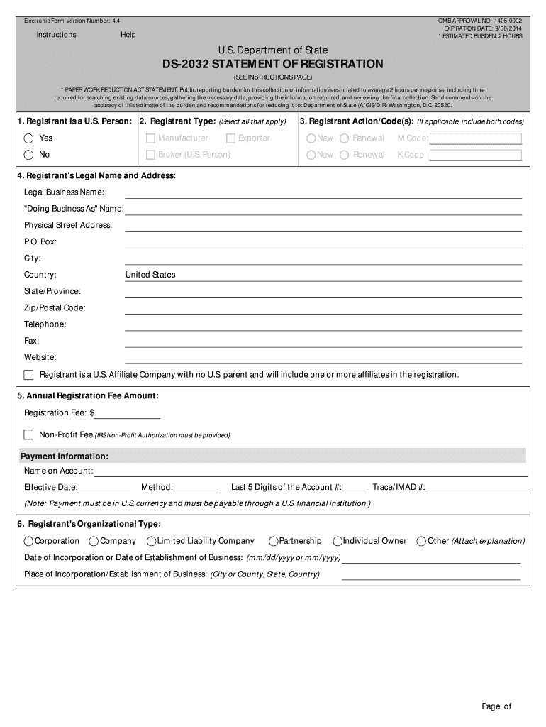  Ds 2032 Form 2018-2024