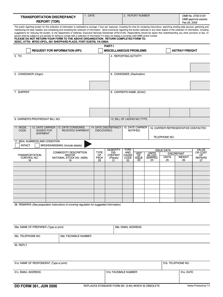 Dd Form 361