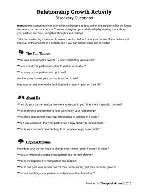 Relationship Growth Activity  Form