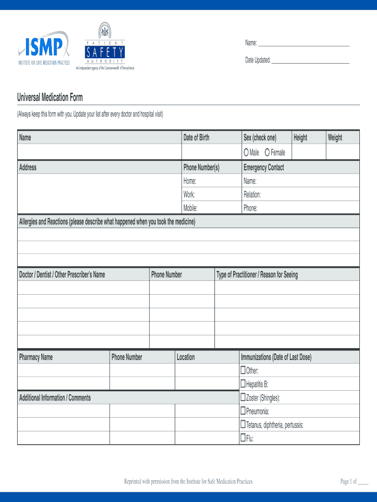 Medication Form