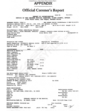 Tupac Autopsy Report  Form
