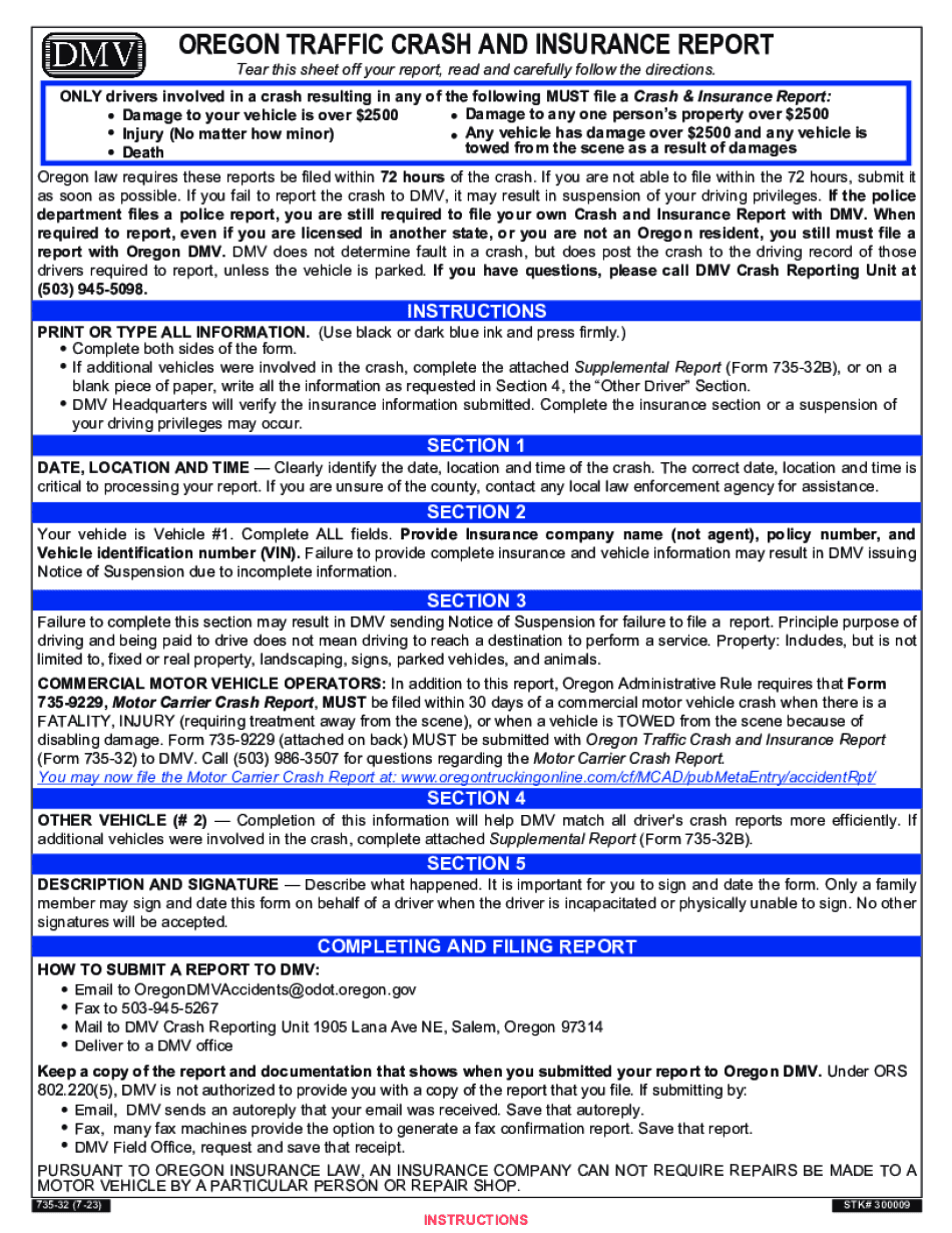  Form 735 9229 Attached on Back MUST Be Submitted W 2023