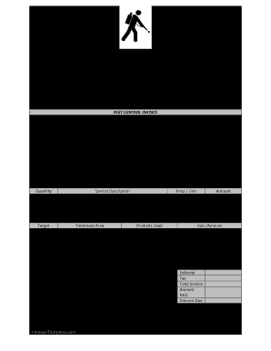 Pest Control Invoice Template DOC  Form