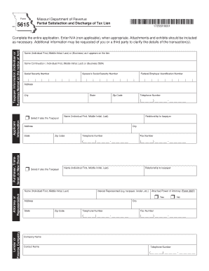 Form 5615 Missouri Department of Revenue MO Gov Dor Mo