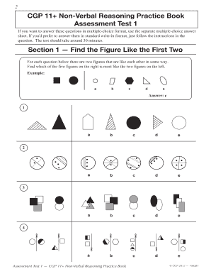 Cgp Verbal Reasoning 9 10 Answers PDF  Form