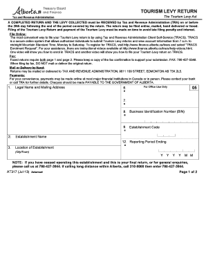 TOURISM LEVY RETURN  Form