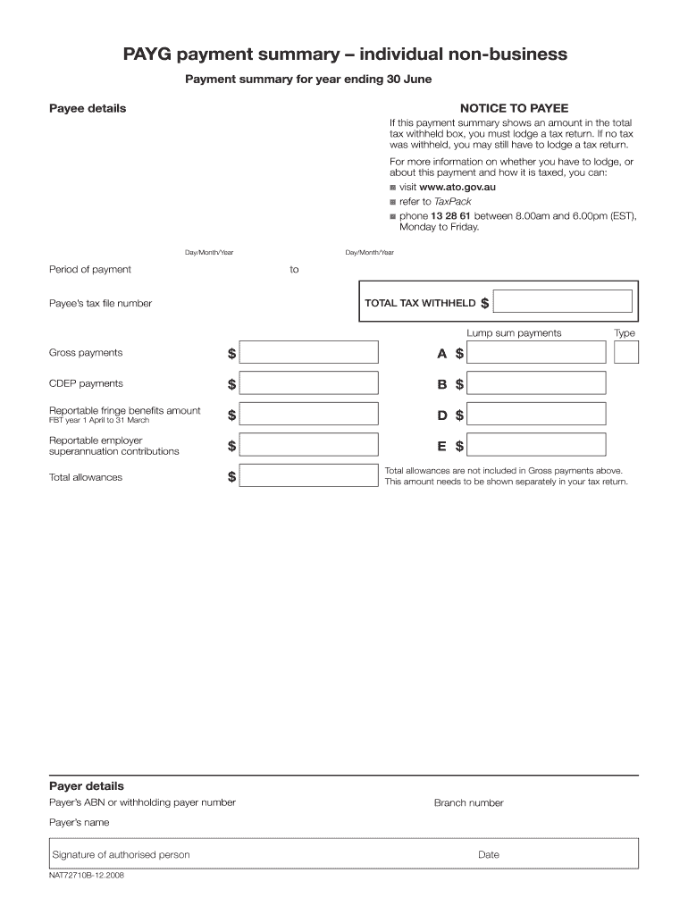  Payg Summary 2008-2024