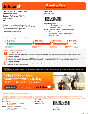 Boarding Pass  Form