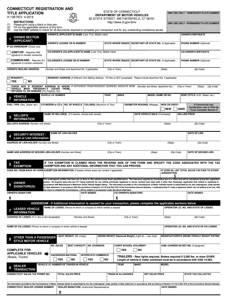  Ct H 13b Form 2016