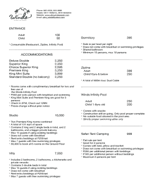 Ultra Winds Entrance Fee  Form