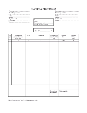 Factura Proforma Model