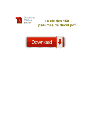 La Clef Des 150 Psaumes De David PDF Gratuit  Form