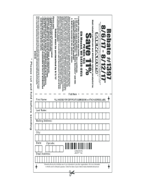 Rebate #1397  Form