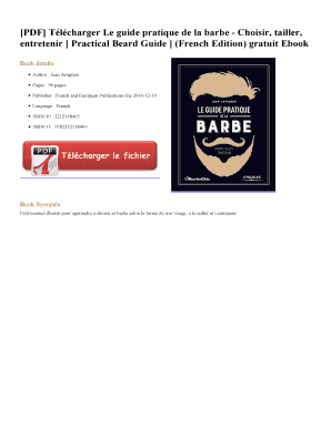 Le Guide Pratique De La Barbe PDF Gratuit  Form
