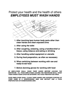 Handwashing Sign  Form