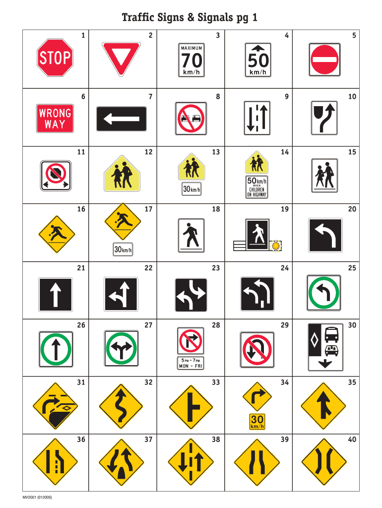 Traffic Signal Sign  Form