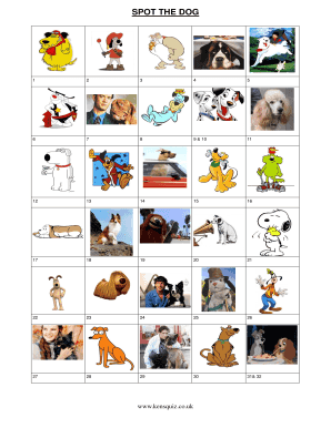 Spot the Dog Picture Quiz  Form