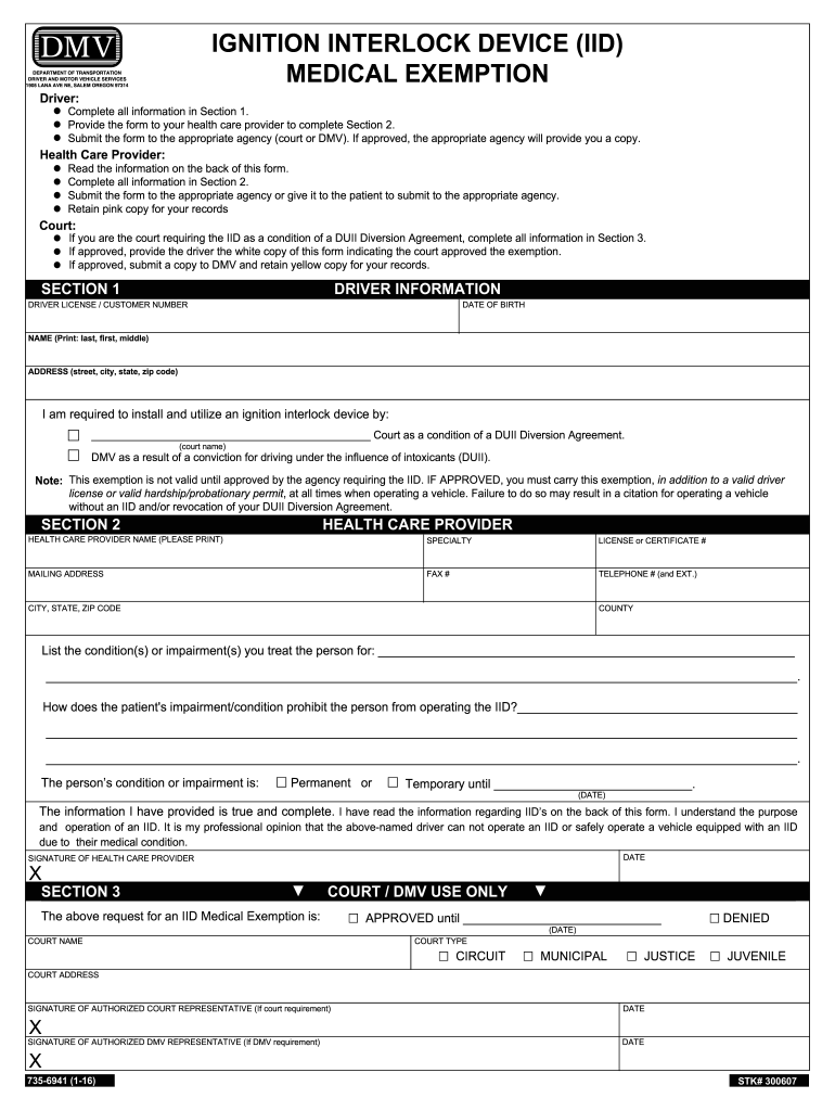 Oregon Medical Exemption Form