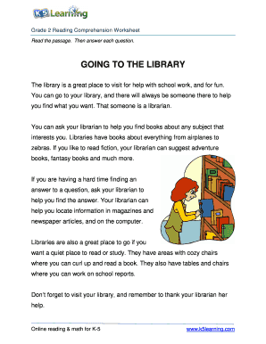 Library Comprehension  Form