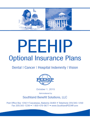Peehip Southland Dental Coverage  Form
