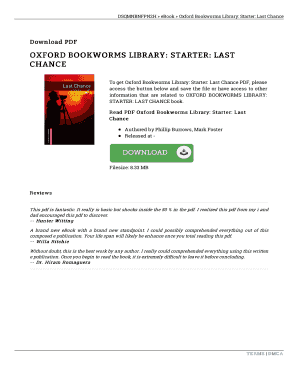 Last Chance Oxford Bookworms PDF  Form