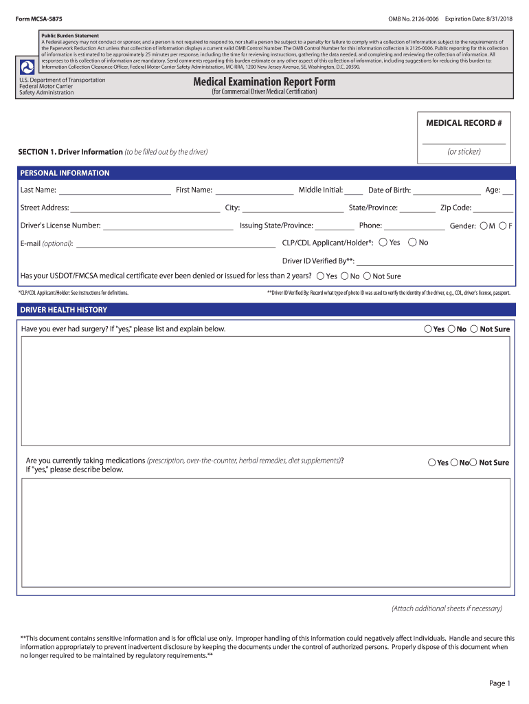  Form Mcsa 5875 2018