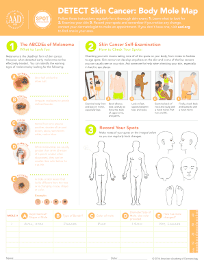 Body Mole Map Template  Form