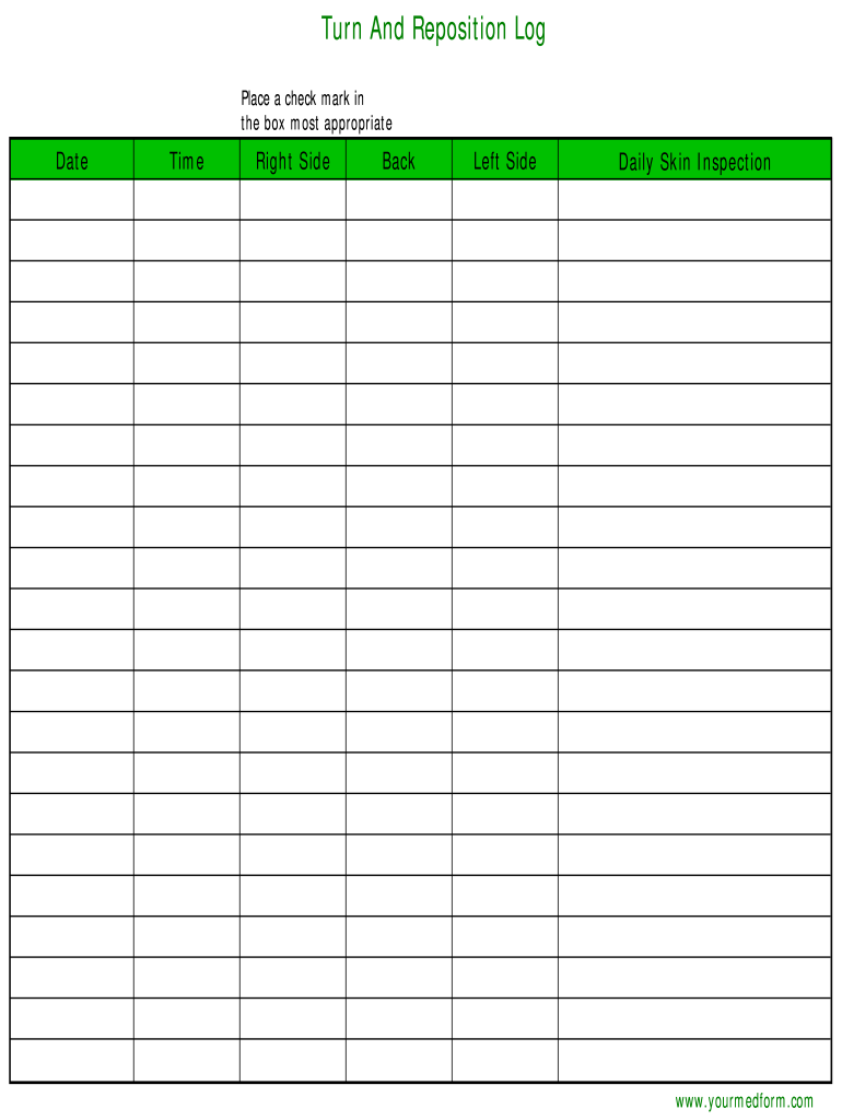 Reposition Log  Form