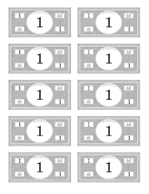 Monopoly Money Printable  Form