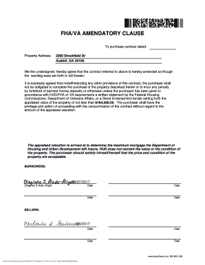 Amendatory Clause Va Form Printable