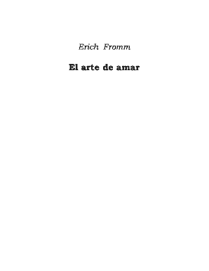 El Arte De Amar Erich Fromm PDF  Form