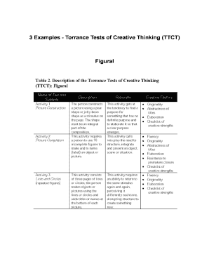 Torrance Creativity Test PDF  Form