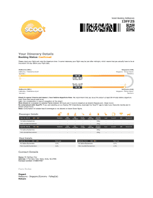 Scoot Pnr Number Example  Form